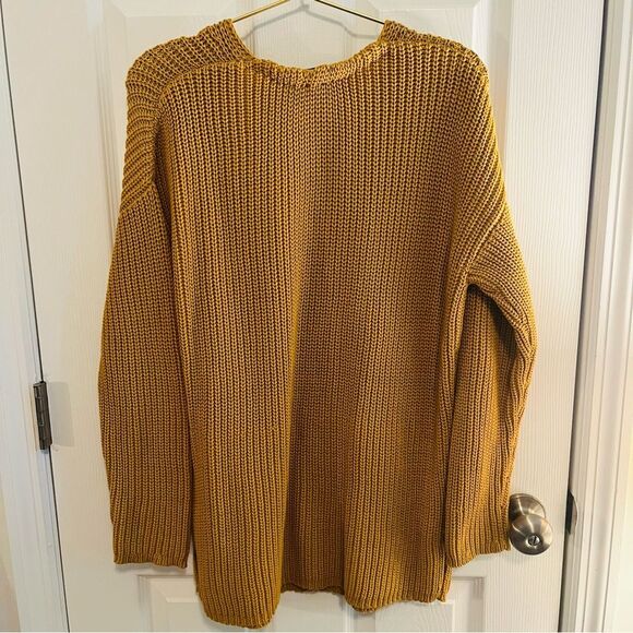 Jenni Kayne Mustard V-Neck Sweater NWOT - Picture 6 of 6